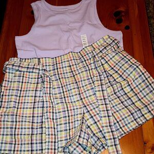 LOFT Multicolor Plaid Women Shorts